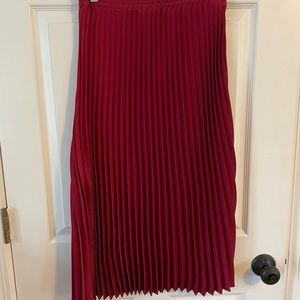 A New Day Red Pleated Skirt